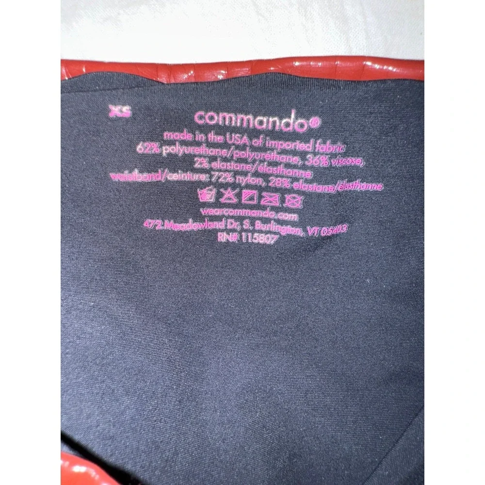 Commando mid high rise faux‎ patent leather legging burgundy women's size XS